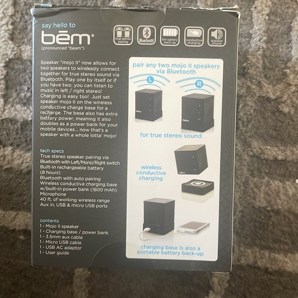 ABEM Wireless Speaker Bluetooth Speaker MoJo Ll - Picture 2 of 2